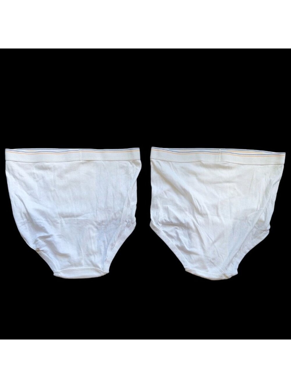 Vintage Tighty Whities Fruit of the Loom Blue Gold Stripe NOS 38-40 LOT OF 2